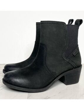 New! Teva Anaya Black Nubuck Heeled Bootie 5 1/2